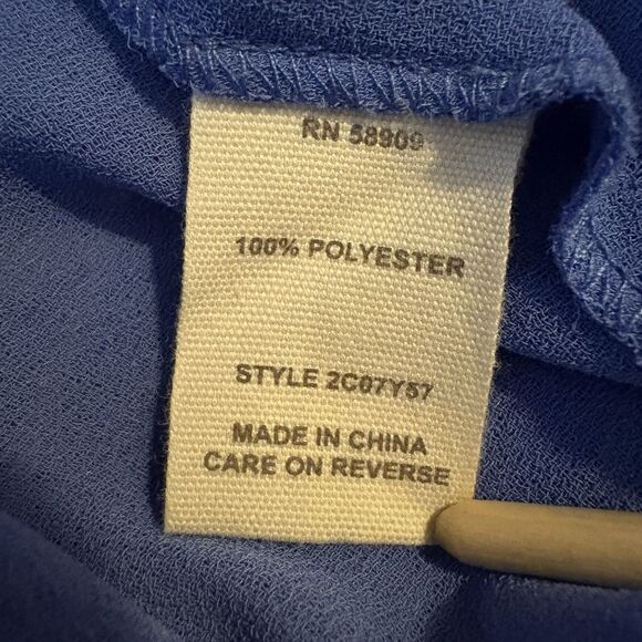 Chelsea & Violet Cold Shoulder Mini Dress Womens S Boho Floral Blue Summer - Picture 6 of 11